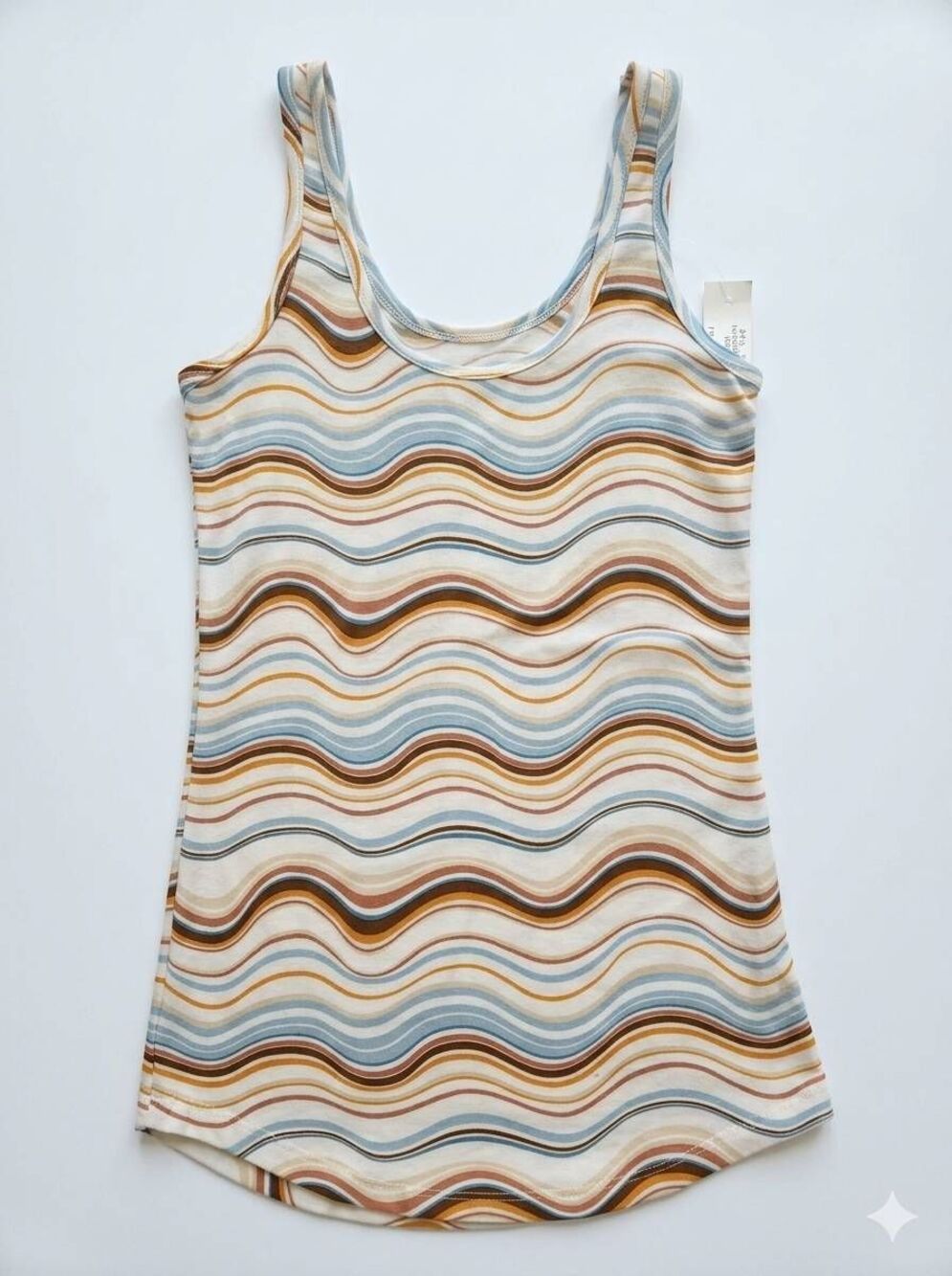 🔺️NWT Swirl Scoop Neck Stretch Sleeveless Top XSmall